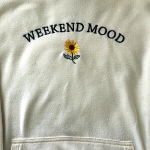 Yellow Oversized Weekend Mood Hoodie